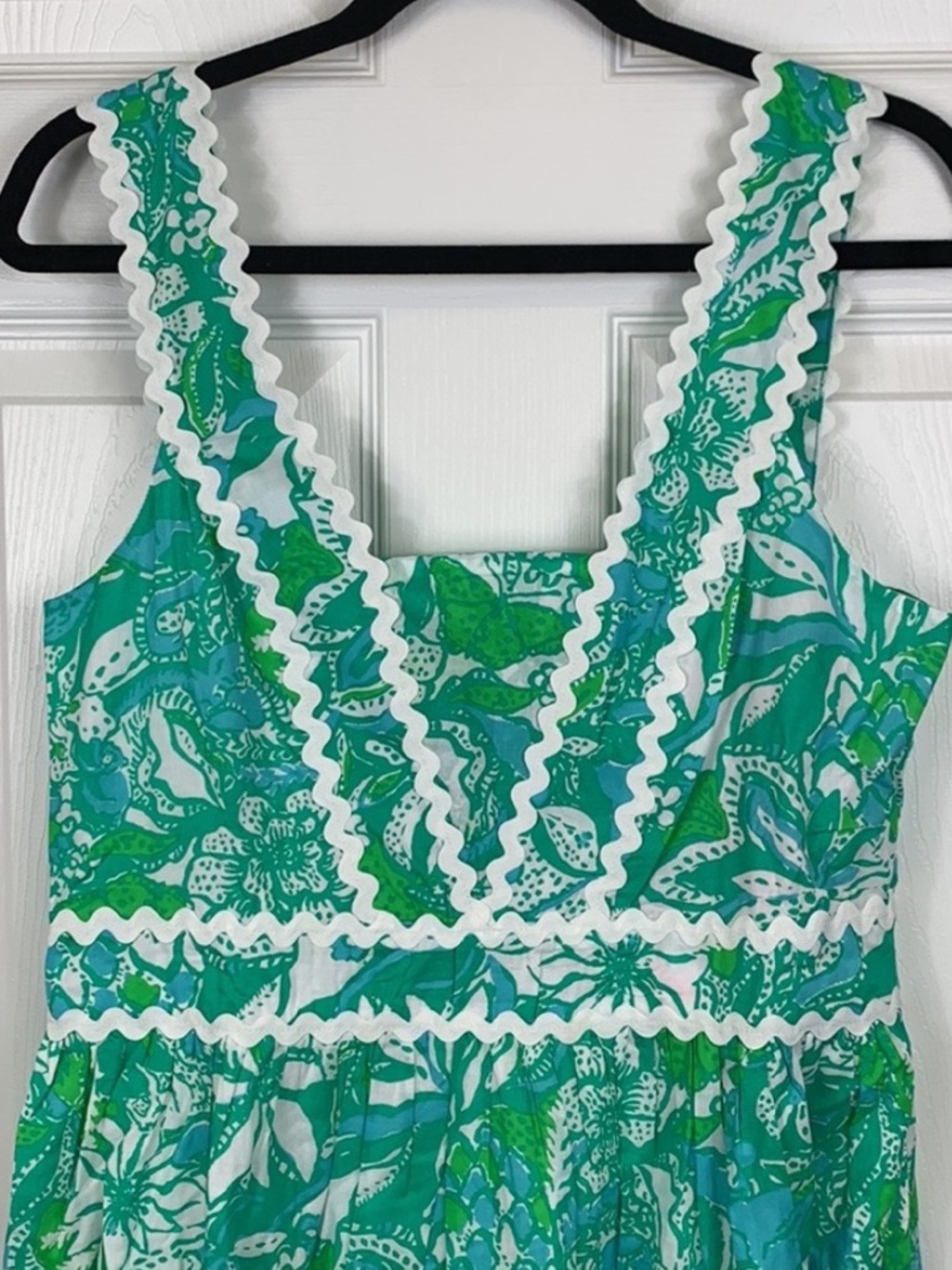 Lilly Pulitzer Pollie Midi Dress botanical green Safari sangria - Picture 4 of 7
